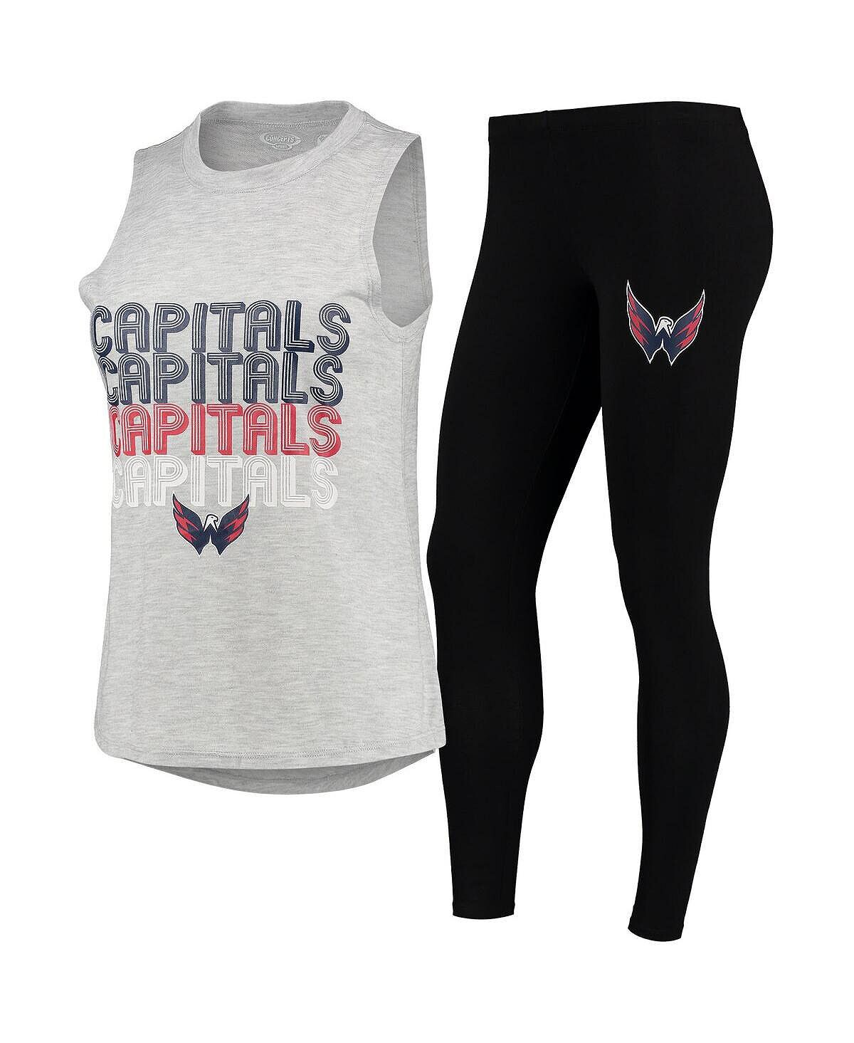 Женский комплект для сна из топа на бретельках и леггинсов Washington Capitals Profound серого и черного цвета Concepts Sport
Женский комплект для сна из топа на бретельках и леггинсов Washington Capitals Profound серого и черного цвета Concepts Sport