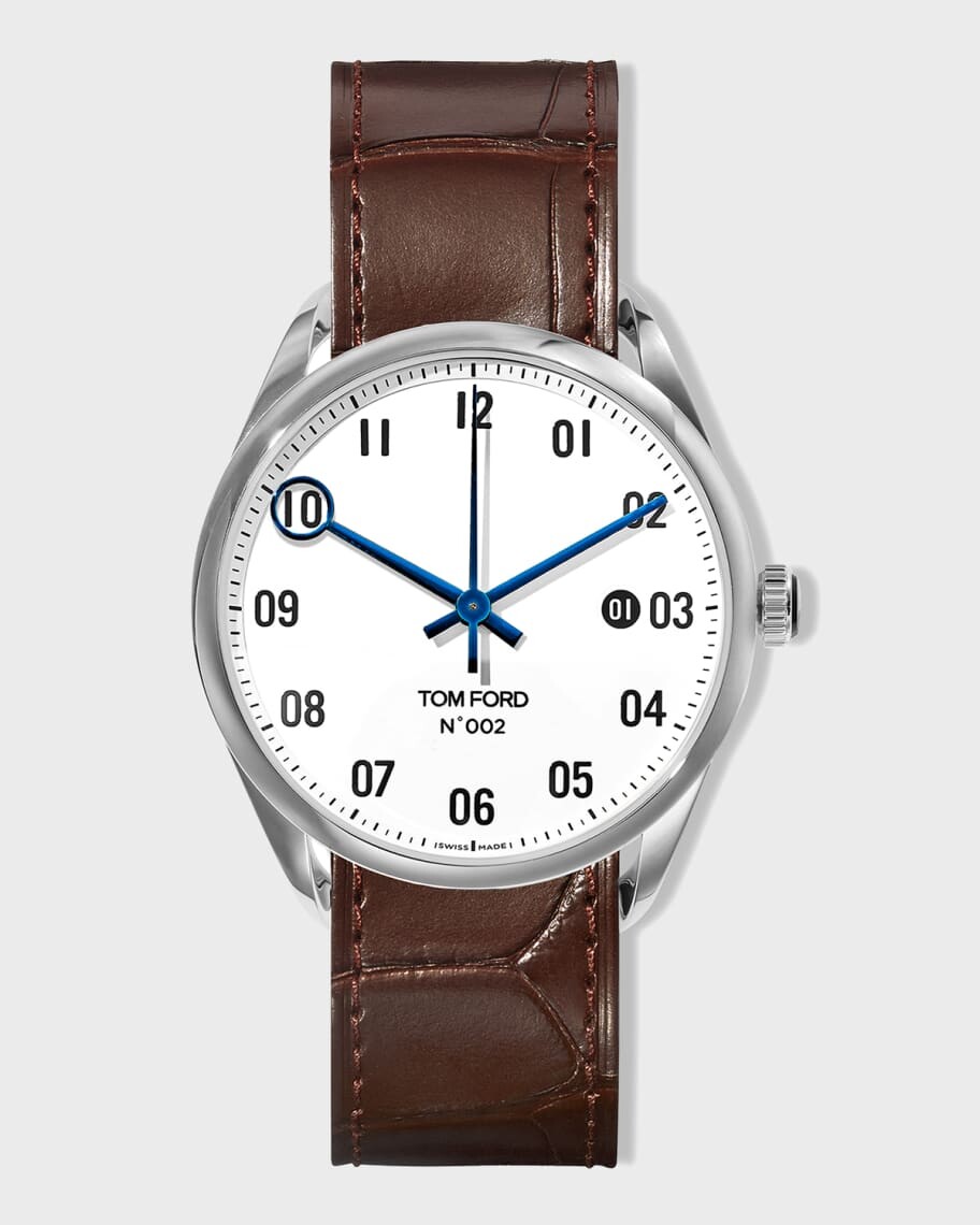 Мужские автоматические часы 002 с ремешком из кожи аллигатора, 40 мм TOM FORD TIMEPIECES
Мужские автоматические часы 002 с ремешком из кожи аллигатора, 40 мм TOM FORD TIMEPIECES