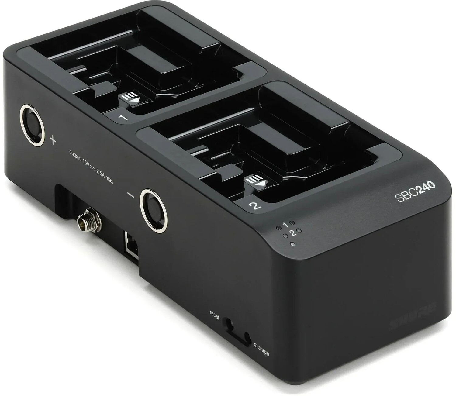 Дополнительная сетевая док-станция Shure SBC240 с 2 отсеками и зарядное устройство
Дополнительная сетевая док-станция Shure SBC240 с 2 отсеками и зарядное устройство