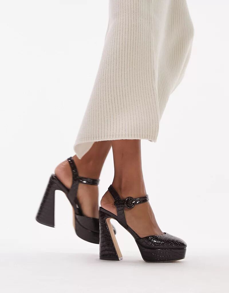 Туфли-лодочки на платформе с круглым носком Topshop Safa из крокодиловой кожи
Туфли-лодочки на платформе с круглым носком Topshop Safa из крокодиловой кожи