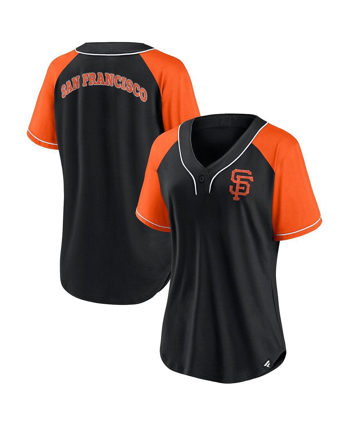Женская черная фирменная футболка San Francisco Giants Ultimate Style с v-образным вырезом реглан Fanatics, черный
Женская черная фирменная футболка San Francisco Giants Ultimate Style с v-образным вырезом реглан Fanatics, черный