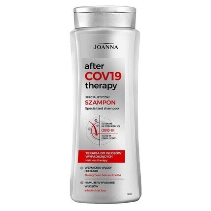 Специализированный шампунь после Cov19 Therapy от выпадения волос, 400 мл, Joanna
Специализированный шампунь после Cov19 Therapy от выпадения волос, 400 мл, Joanna