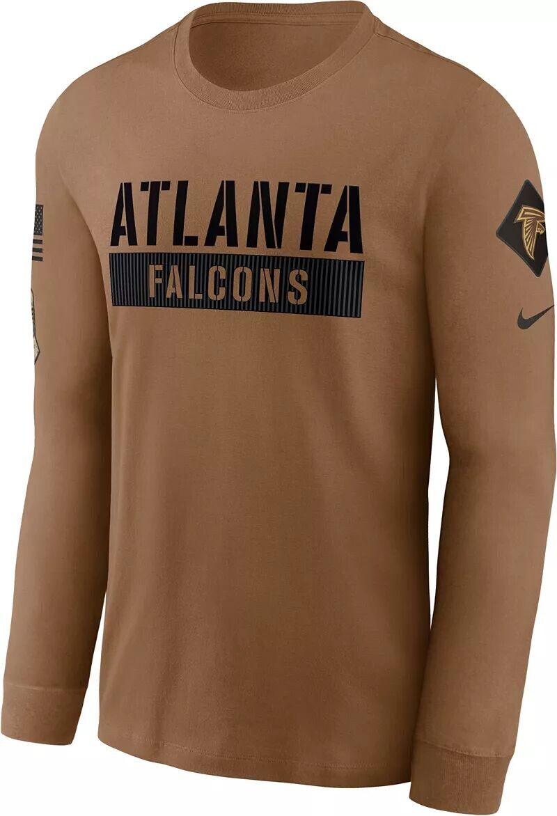 Мужская коричневая футболка с длинным рукавом Nike Atlanta Falcons 2023 Salute to Service
Мужская коричневая футболка с длинным рукавом Nike Atlanta Falcons 2023 Salute to Service