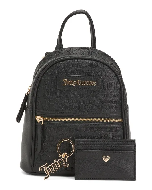 Мини-рюкзак с футляром для карточек и подарочным набором на брелоке Juicy Couture, черный
Мини-рюкзак с футляром для карточек и подарочным набором на брелоке Juicy Couture, черный