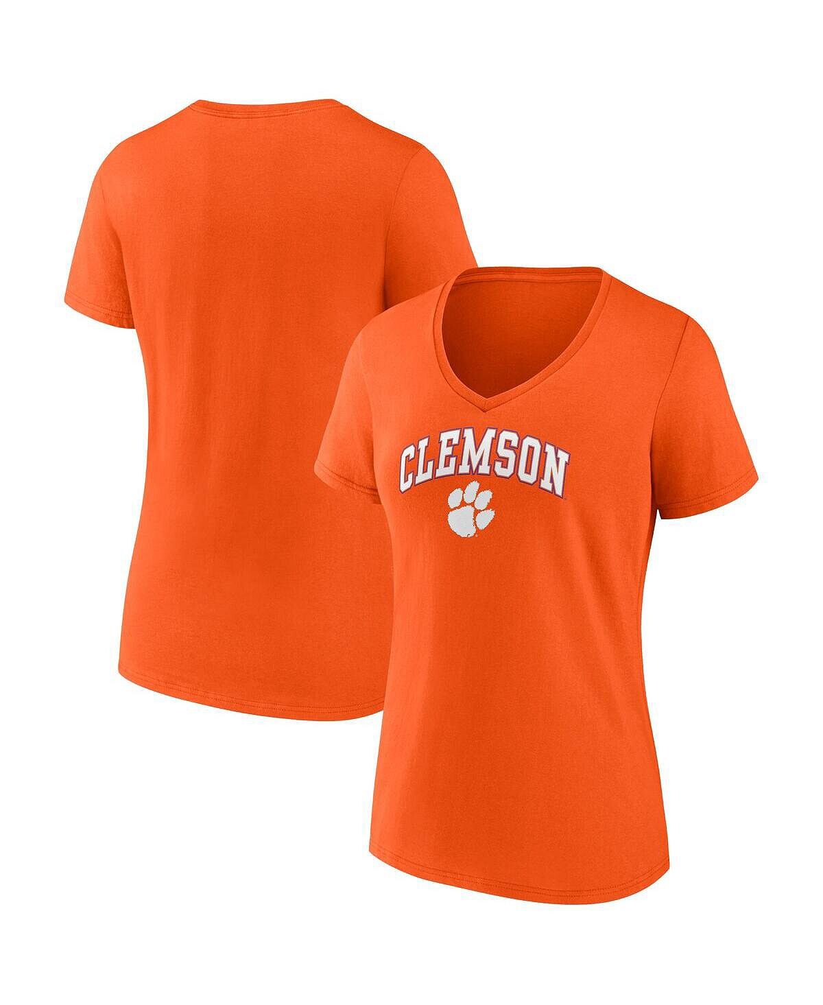 Женская оранжевая футболка с v-образным вырезом и фирменным логотипом Clemson Tigers Evergreen Campus Fanatics
Женская оранжевая футболка с v-образным вырезом и фирменным логотипом Clemson Tigers Evergreen Campus Fanatics