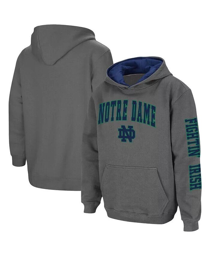 Темно-серый пуловер с капюшоном Big Boys Notre Dame Fighting Irish 2-Hit Team Colosseum, серый
Темно-серый пуловер с капюшоном Big Boys Notre Dame Fighting Irish 2-Hit Team Colosseum, серый