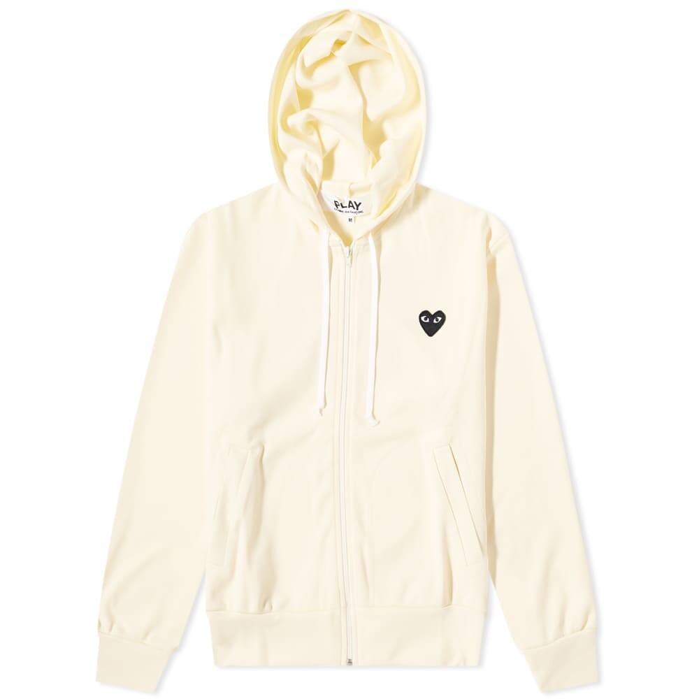 Черное худи на молнии с принтом на спине Comme des Garçons Play, слоновая кость, Черный
Черное худи на молнии с принтом на спине Comme des Garçons Play, слоновая кость, Черный