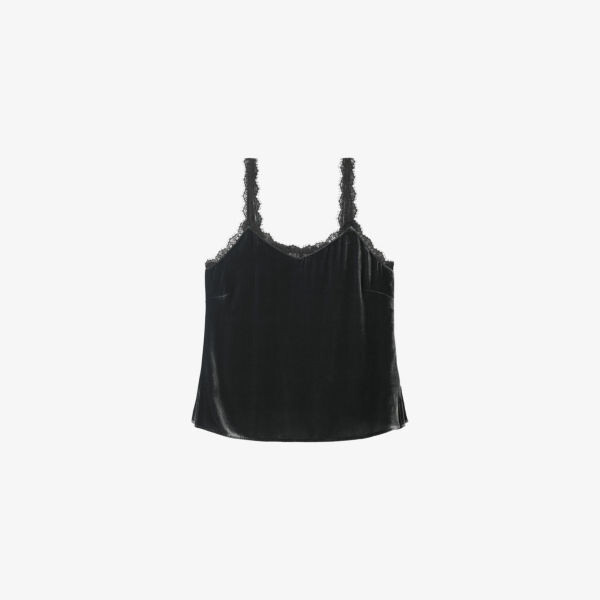 Бархатный топ с V-образным вырезом и кружевной отделкой The White Company, цвет charcoal
Бархатный топ с V-образным вырезом и кружевной отделкой The White Company, цвет charcoal