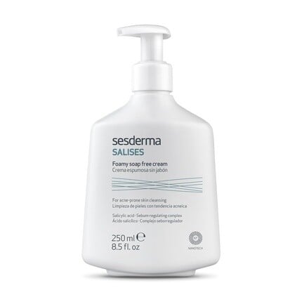 Sesderma Salises Пенящийся крем-мыло, очищающее средство для кожи, склонной к акне, регулирующее выделение кожного сала, салициловая кислота, очищающее поры, 250 мл
Sesderma Salises Пенящийся крем-мыло, очищающее средство для кожи, склонной к акне, регулирующее выделение кожного сала, салициловая кислота, очищающее поры, 250 мл