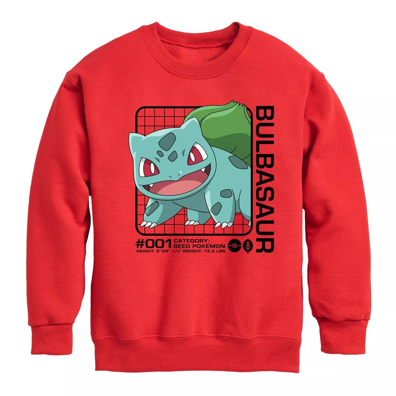 Флисовая толстовка с рисунком Pokemon Bulbasaur Stats для мальчиков 8–20 лет Licensed Character, красный
Флисовая толстовка с рисунком Pokemon Bulbasaur Stats для мальчиков 8–20 лет Licensed Character, красный