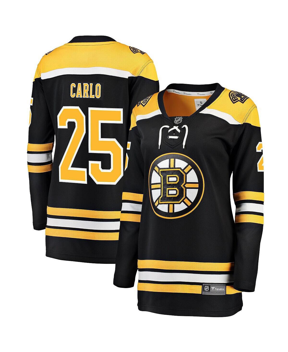 Женская черная футболка с логотипом Brandon Carlo Boston Bruins Fanatics, черный
Женская черная футболка с логотипом Brandon Carlo Boston Bruins Fanatics, черный