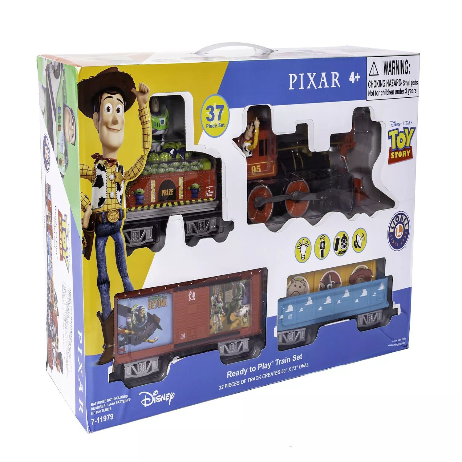 Готовый к игре поезд Лайонел Disney Pixar «История игрушек» на батарейках Lionel
Готовый к игре поезд Лайонел Disney Pixar «История игрушек» на батарейках Lionel