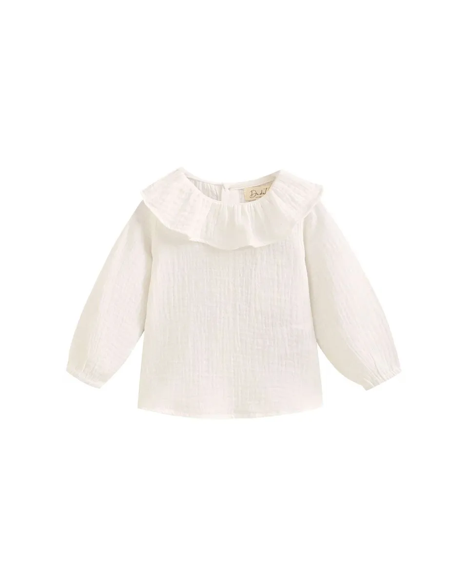Белая детская рубашка с длинными рукавами и воротником с рюшами Dadati, белый
Белая детская рубашка с длинными рукавами и воротником с рюшами Dadati, белый