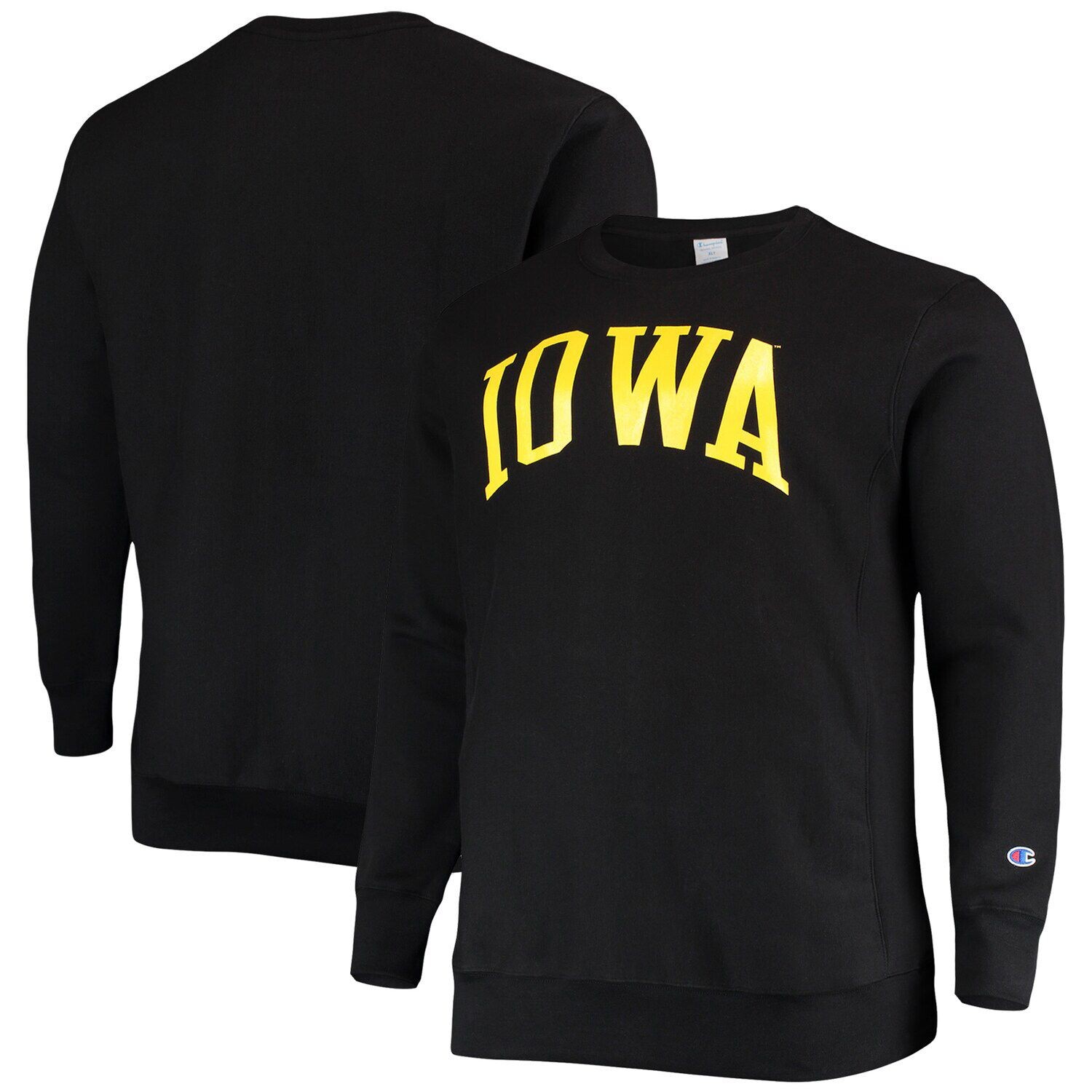 Мужской черный флисовый пуловер с круглым вырезом Iowa Hawkeyes Big & Tall с обратным плетением, толстовка Champion
Мужской черный флисовый пуловер с круглым вырезом Iowa Hawkeyes Big & Tall с обратным плетением, толстовка Champion