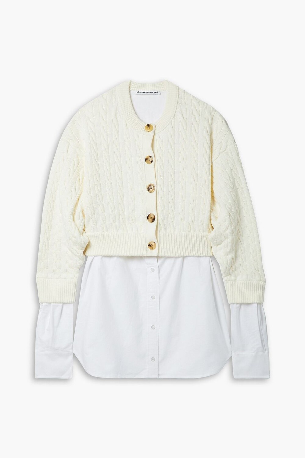Многослойный кардиган из оксфорда и хлопка косой вязки ALEXANDERWANG.T, слоновая кость
Многослойный кардиган из оксфорда и хлопка косой вязки ALEXANDERWANG.T, слоновая кость