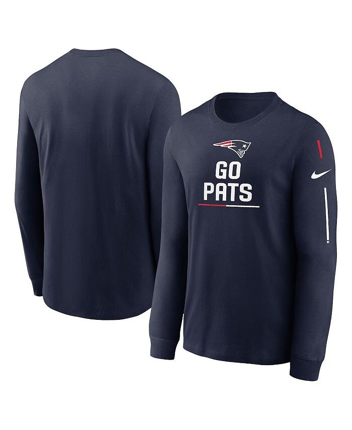 Мужская темно-синяя футболка с длинным рукавом и надписью New England Patriots Team Nike, синий
Мужская темно-синяя футболка с длинным рукавом и надписью New England Patriots Team Nike, синий