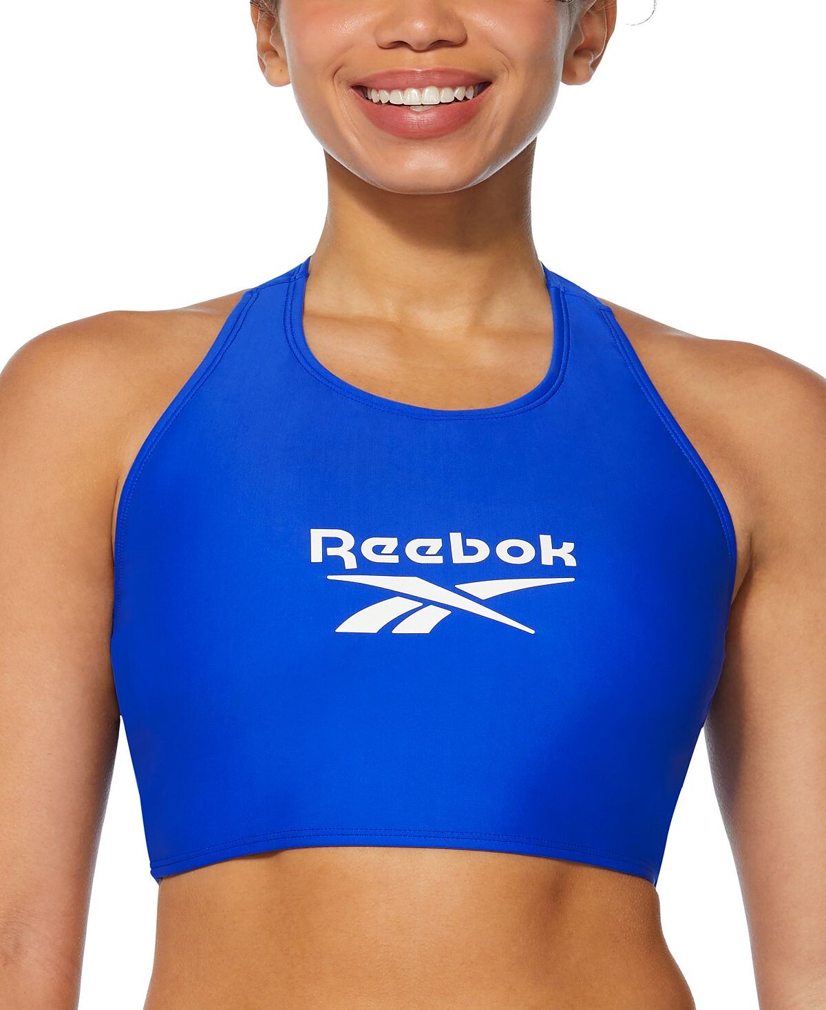 Женский бикини-топ с высоким воротником и Т-образной спинкой Reebok, синий
Женский бикини-топ с высоким воротником и Т-образной спинкой Reebok, синий