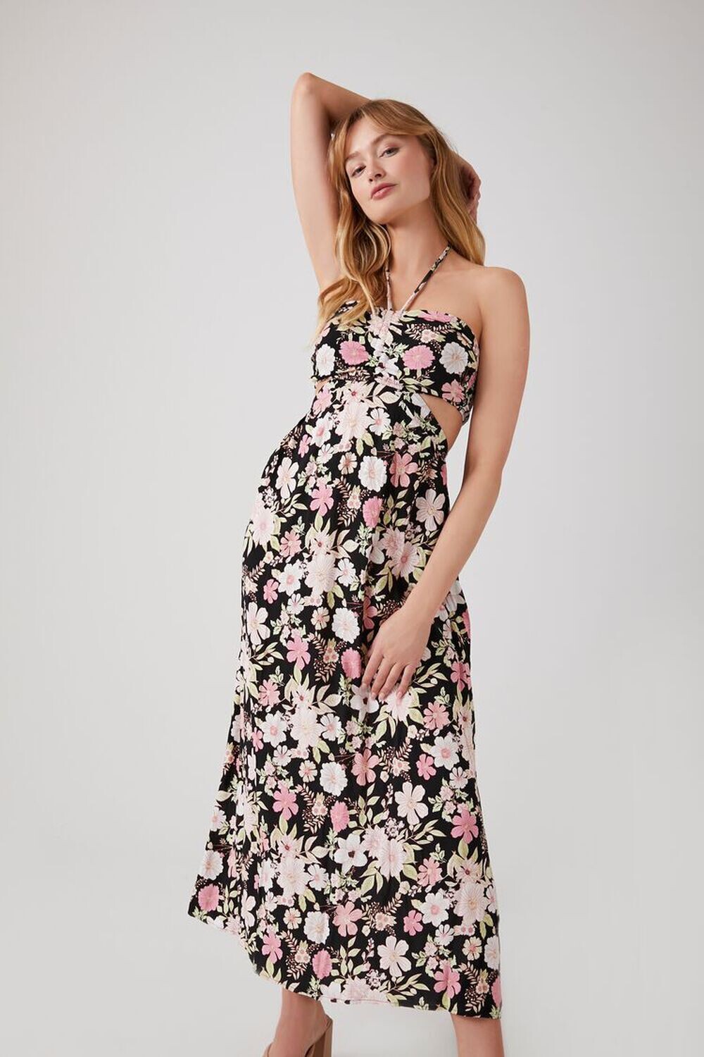 Платье миди с цветочным вырезом и бретелькой на бретельках Forever 21, черный
Платье миди с цветочным вырезом и бретелькой на бретельках Forever 21, черный