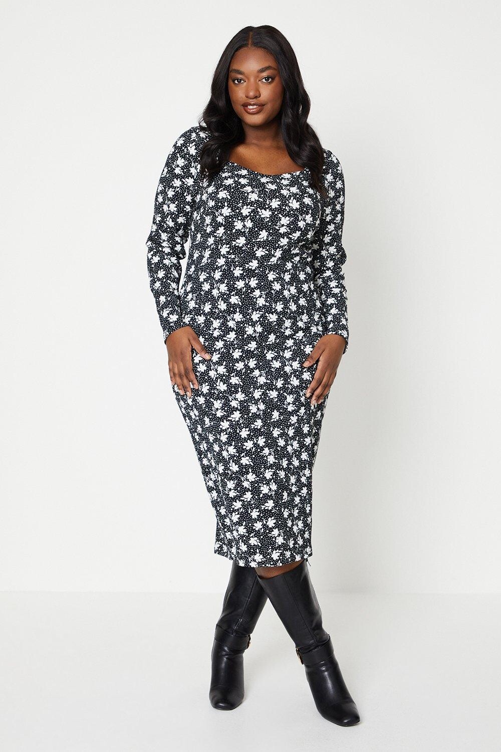 Платье миди с цветочным принтом и вырезом сердца в форме сердца Curve Dorothy Perkins, мультиколор
Платье миди с цветочным принтом и вырезом сердца в форме сердца Curve Dorothy Perkins, мультиколор