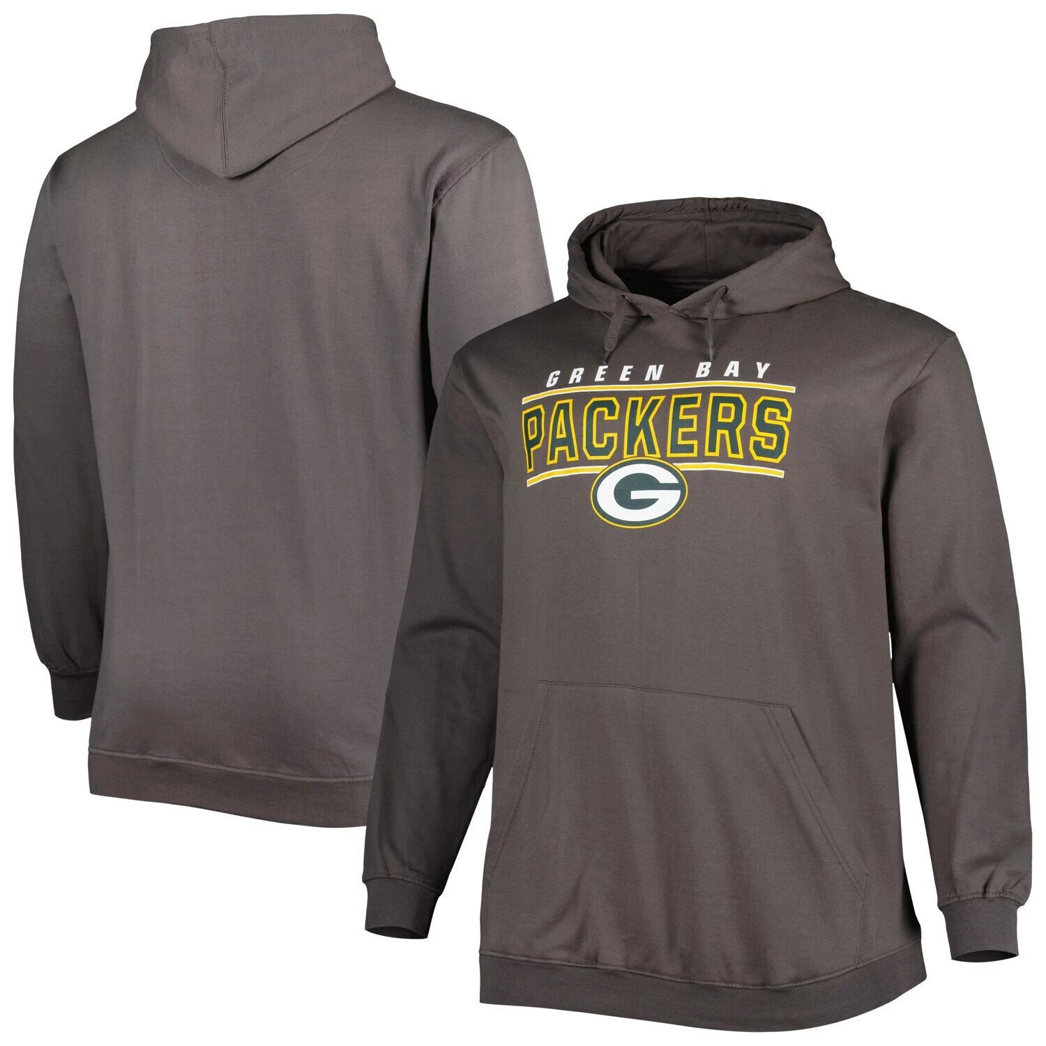 Мужской темно-серый пуловер с капюшоном и логотипом Green Bay Packers Big & Tall
Мужской темно-серый пуловер с капюшоном и логотипом Green Bay Packers Big & Tall