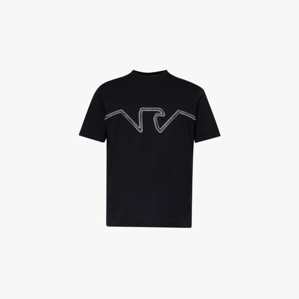 Футболка свободного кроя из хлопкового джерси с принтом логотипа Outline Emporio Armani, черный
Футболка свободного кроя из хлопкового джерси с принтом логотипа Outline Emporio Armani, черный