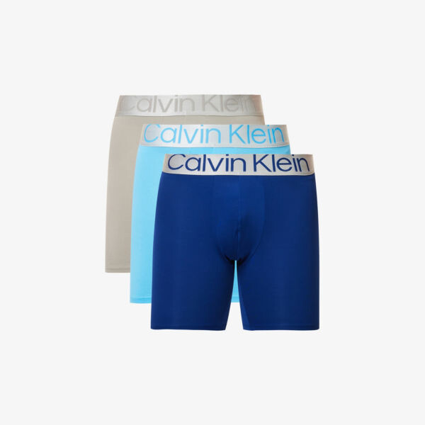 Набор из трех боксеров из эластичного хлопка с логотипом Calvin Klein, мультиколор
Набор из трех боксеров из эластичного хлопка с логотипом Calvin Klein, мультиколор
