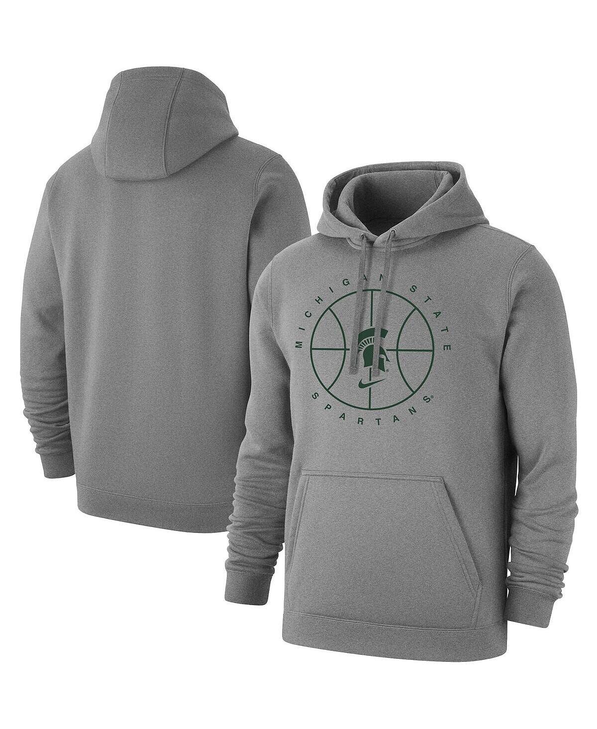 Мужской серый флисовый пуловер с капюшоном Michigan State Spartans Basketball Icon Club Nike
Мужской серый флисовый пуловер с капюшоном Michigan State Spartans Basketball Icon Club Nike