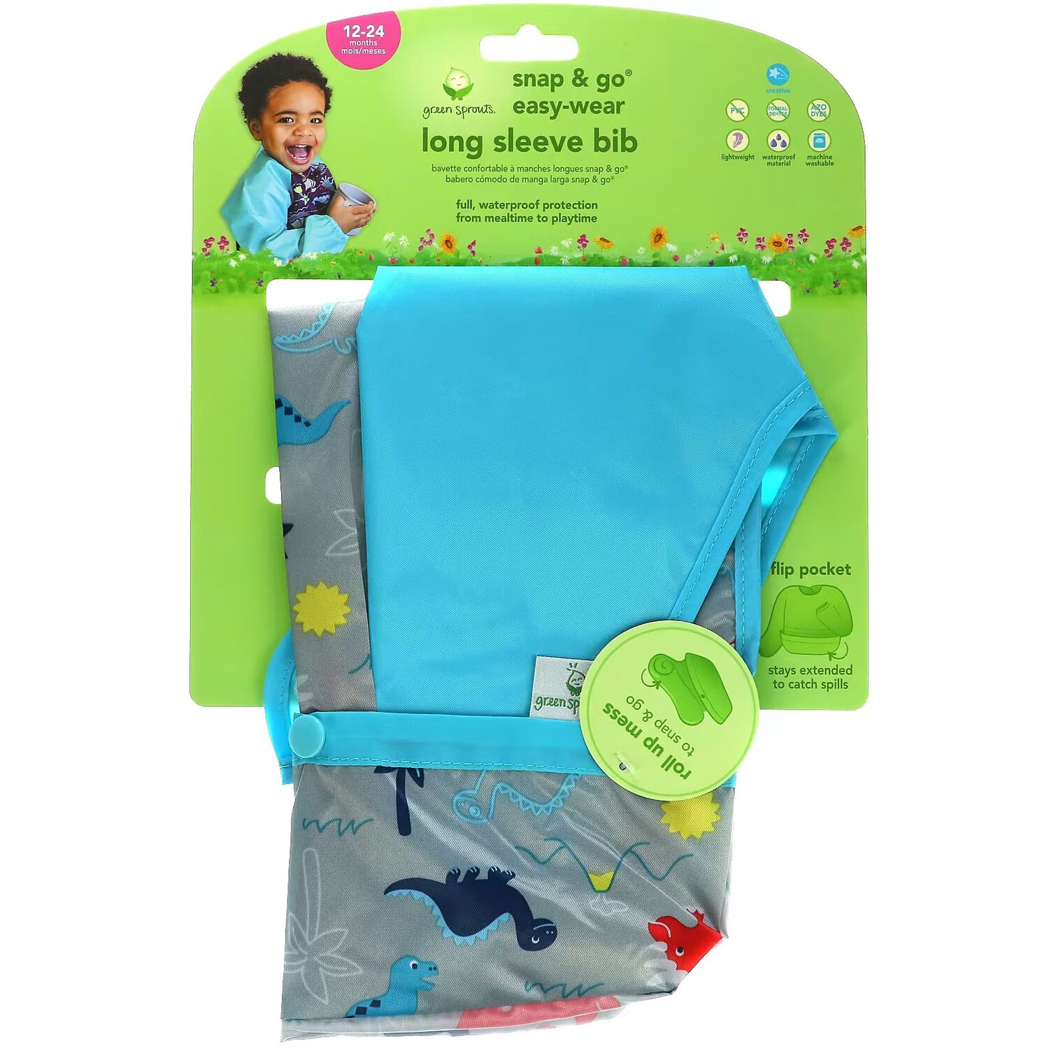 Нагрудник Snap & Go Easy Wear с длинными рукавами, 12–24 месяца, водный динозавр, 1 шт. Green Sprouts
Нагрудник Snap & Go Easy Wear с длинными рукавами, 12–24 месяца, водный динозавр, 1 шт. Green Sprouts