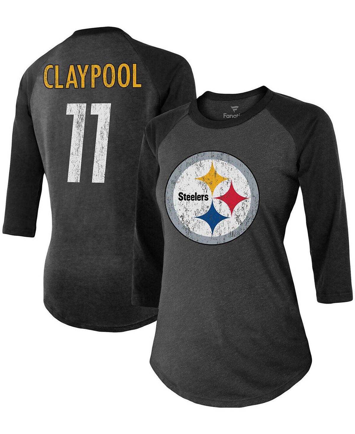 Женская футболка Chase Claypool Black Pittsburgh Steelers Team, имя игрока, номер, футболка реглан Tri-Blend с рукавами 3/4 Fanatics, черный
Женская футболка Chase Claypool Black Pittsburgh Steelers Team, имя игрока, номер, футболка реглан Tri-Blend с рукавами 3/4 Fanatics, черный