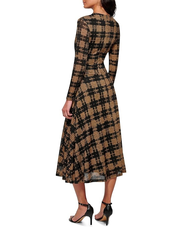 Платье Calvin Klein Printed Long Sleeve Crisscross Dress, цвет Black/Luggage Multi
Платье Calvin Klein Printed Long Sleeve Crisscross Dress, цвет Black/Luggage Multi
