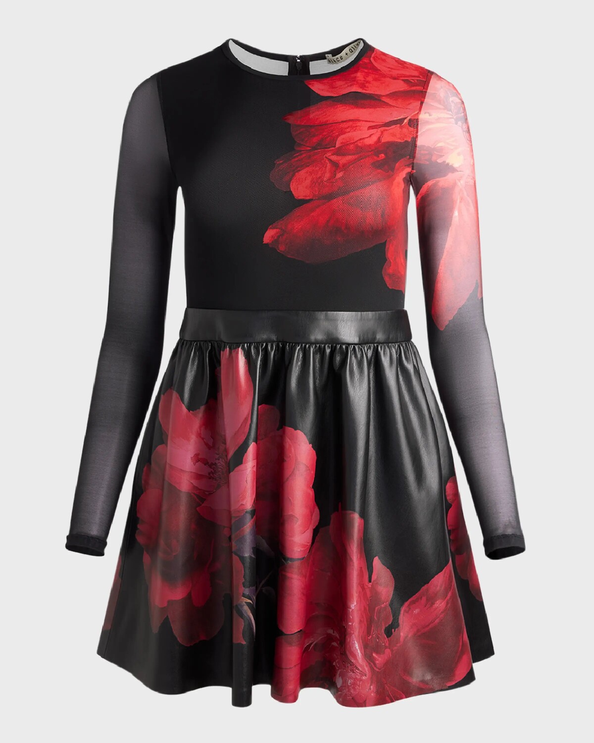 Мини-платье Chara из веганской кожи с круглым вырезом Alice + Olivia, цвет Peony Petals Bright Ruby
Мини-платье Chara из веганской кожи с круглым вырезом Alice + Olivia, цвет Peony Petals Bright Ruby