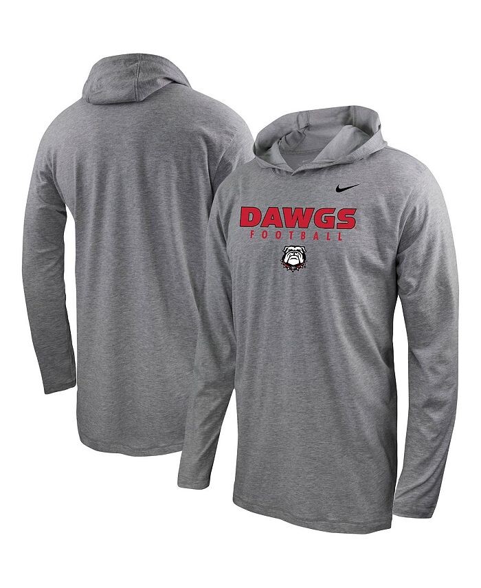 Женская футболка с капюшоном с длинным рукавом Heather Grey Georgia Bulldogs Football Nike, серый
Женская футболка с капюшоном с длинным рукавом Heather Grey Georgia Bulldogs Football Nike, серый