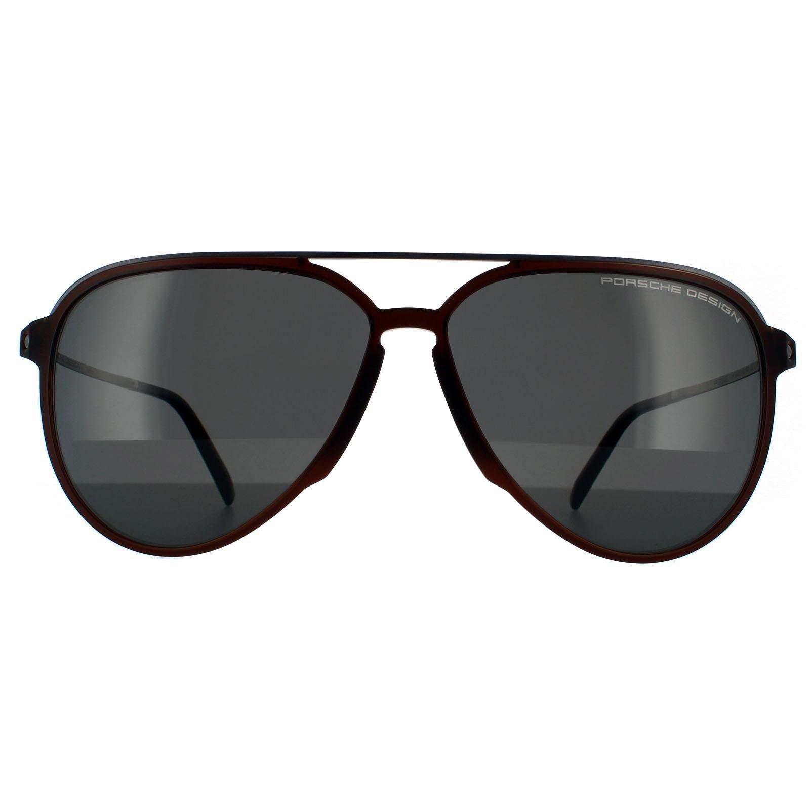 

Коричневые серые серые поляризованные солнцезащитные очки Aviator с дополненной реальностью Porsche Design, коричневый