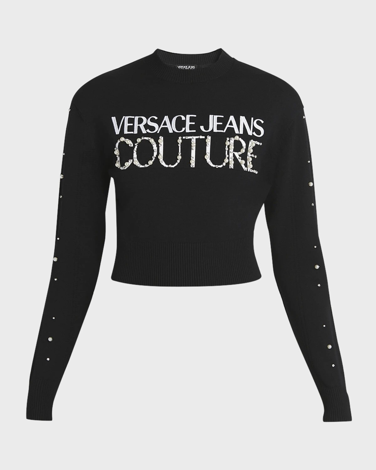 Топ с длинными рукавами и декорированным логотипом Versace Jeans Couture, черный
Топ с длинными рукавами и декорированным логотипом Versace Jeans Couture, черный