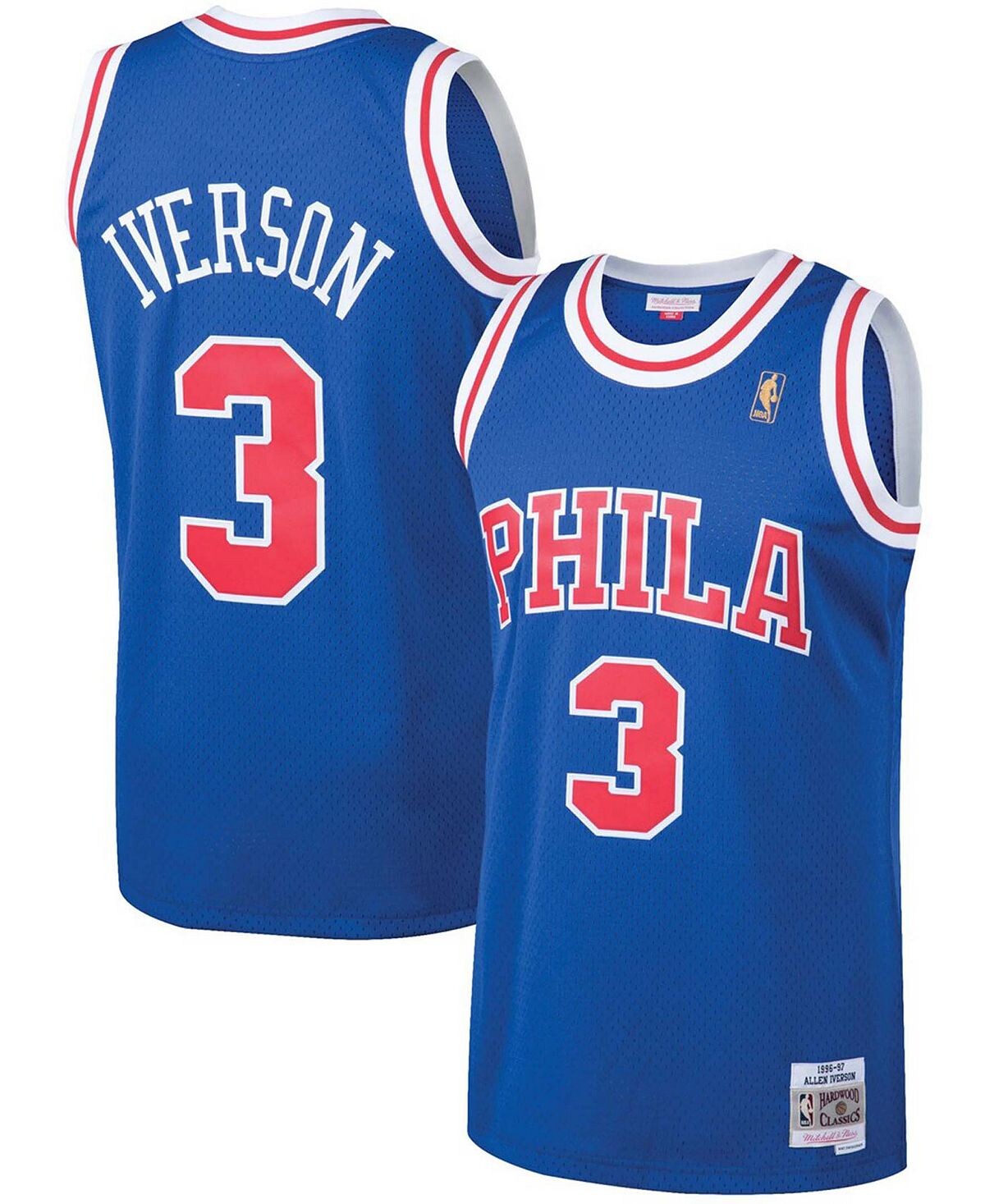 Мужское джерси Allen Iverson Royal Philadelphia 76Ers 1996-97 Hardwood Classics Swingman Mitchell & Ness
Мужское джерси Allen Iverson Royal Philadelphia 76Ers 1996-97 Hardwood Classics Swingman Mitchell & Ness