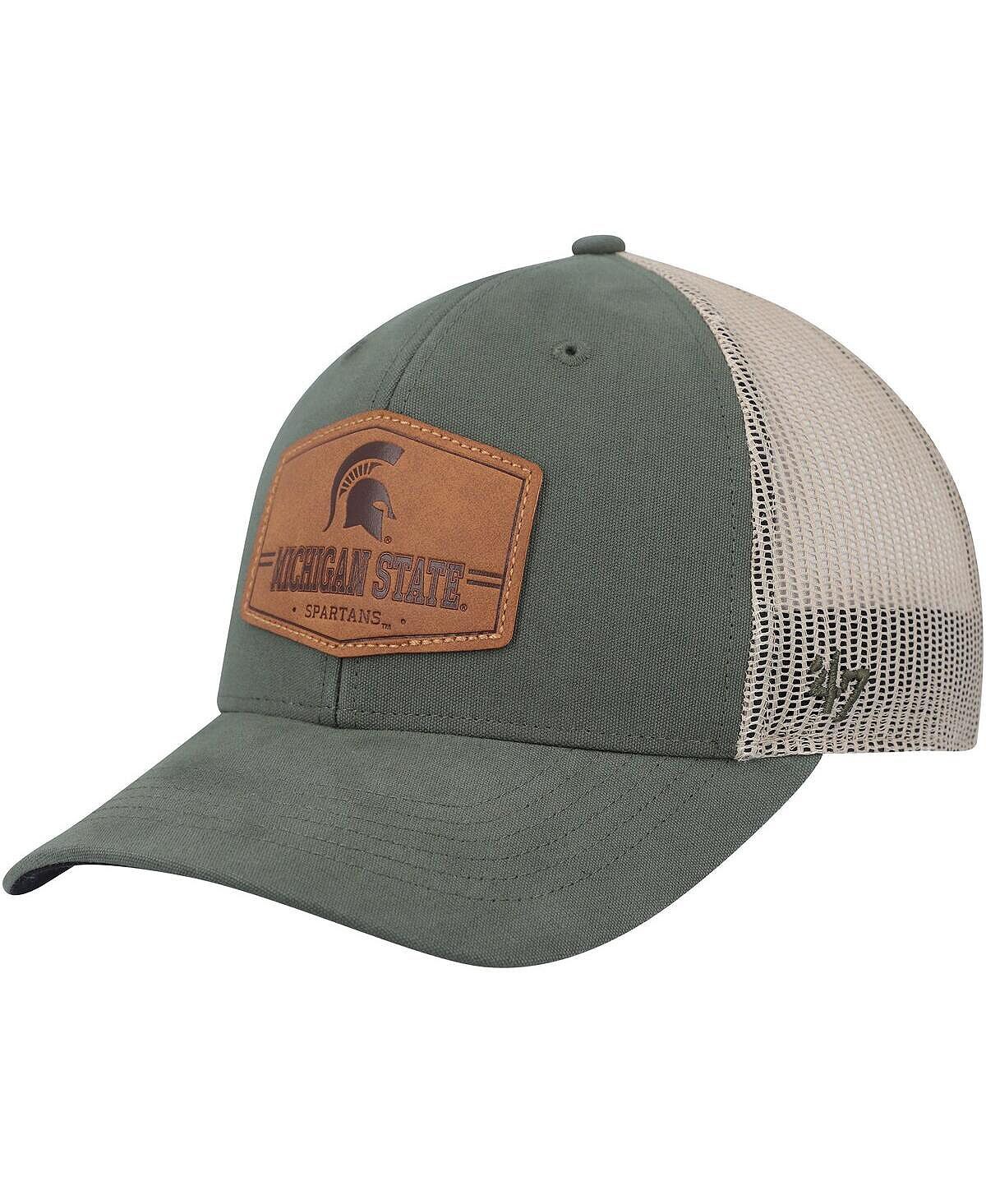 Мужская зеленая натуральная кепка из сыромятной кожи Michigan State Spartans Snapback '47 Brand
Мужская зеленая натуральная кепка из сыромятной кожи Michigan State Spartans Snapback '47 Brand