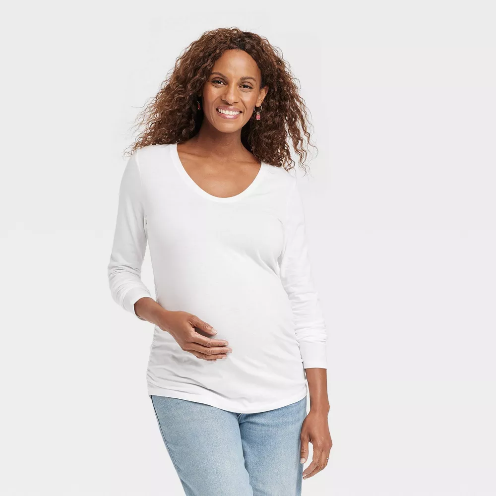 Футболка для беременных с длинными рукавами и глубоким вырезом - Isabel Maternity от Ingrid & Isabel Isabel Maternity by Ingrid & Isabel, цвет White
Футболка для беременных с длинными рукавами и глубоким вырезом - Isabel Maternity от Ingrid & Isabel Isabel Maternity by Ingrid & Isabel, цвет White