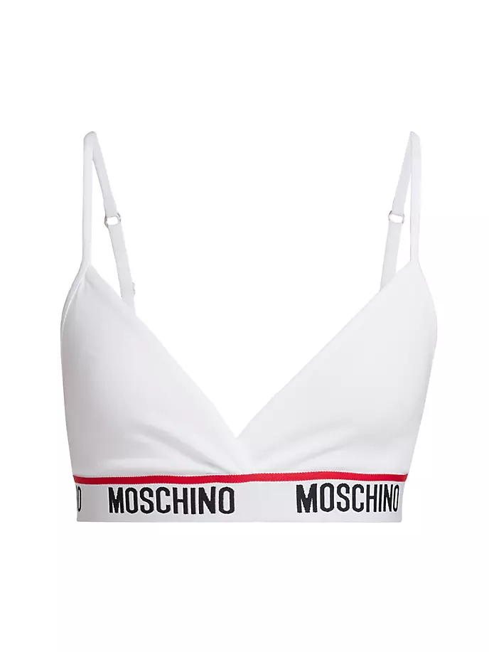 Бюстгальтер без косточек с треугольными чашками и логотипом Core Moschino, белый
Бюстгальтер без косточек с треугольными чашками и логотипом Core Moschino, белый