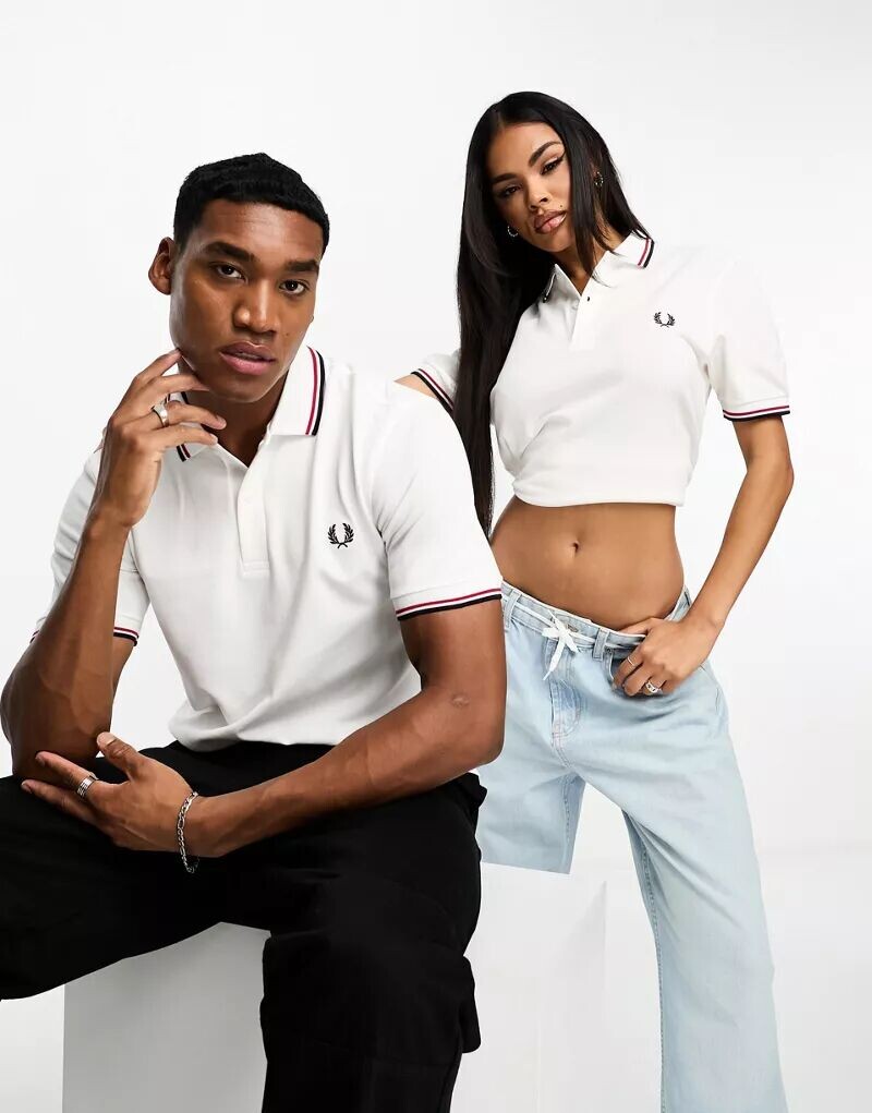 Рубашка-поло унисекс Fred Perry белого/красного/темно-синего цвета с двумя полосками и логотипом, Коричневый
Рубашка-поло унисекс Fred Perry белого/красного/темно-синего цвета с двумя полосками и логотипом, Коричневый