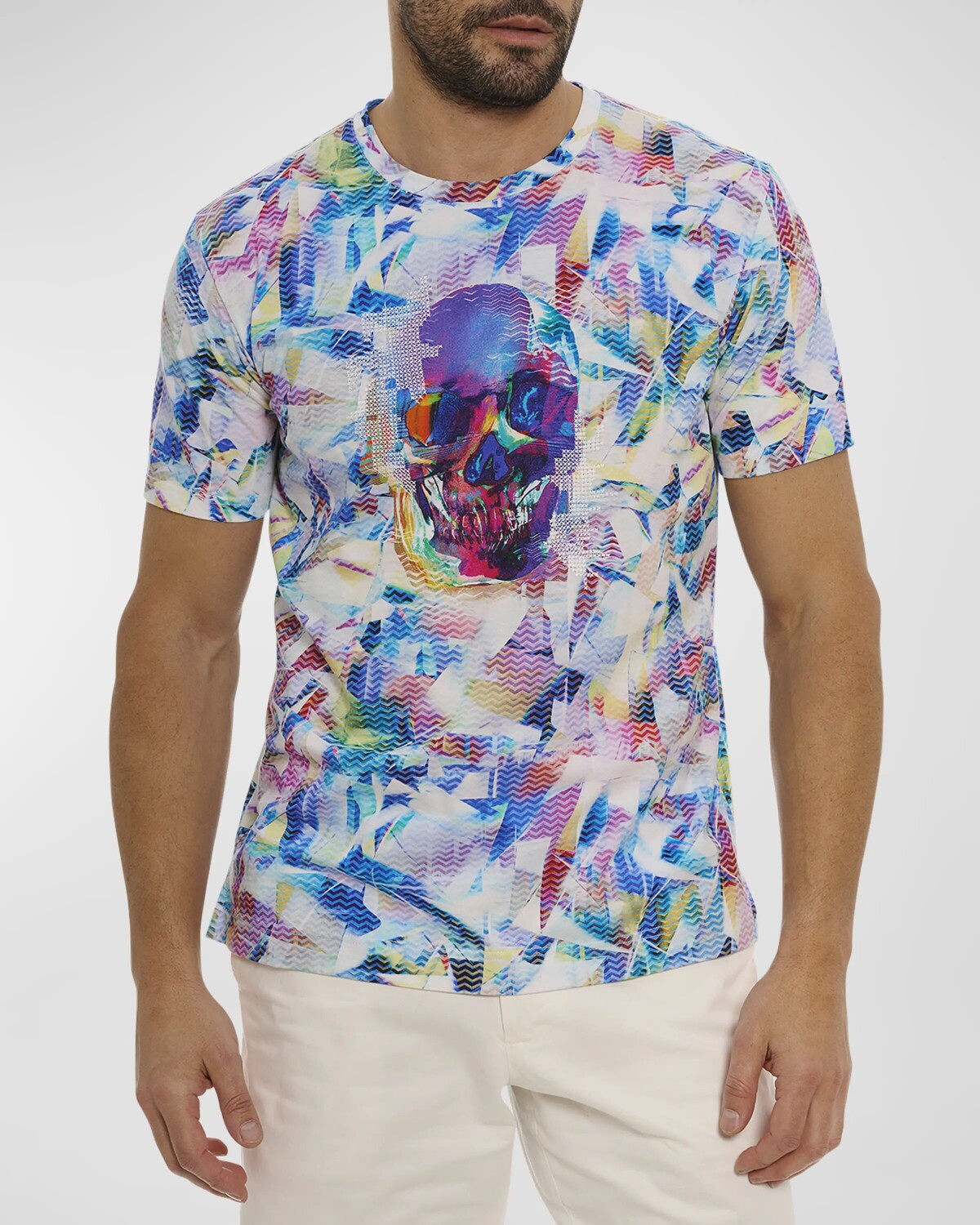 Мужская футболка с круглым вырезом и рисунком Kaleidoskull Robert Graham, цвет Multi
Мужская футболка с круглым вырезом и рисунком Kaleidoskull Robert Graham, цвет Multi
