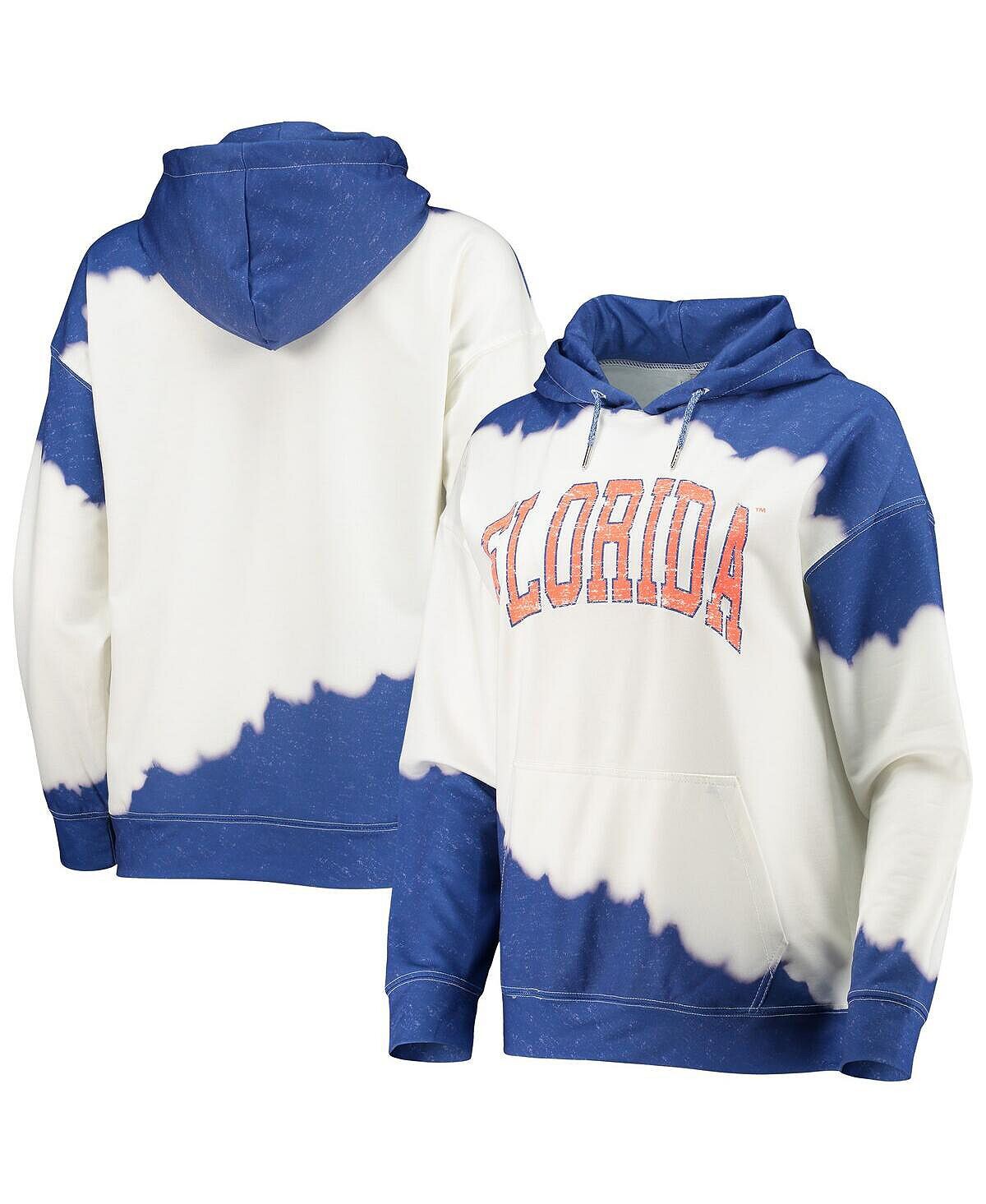 Женский пуловер с капюшоном белого цвета и цвета Royal Florida Gators For the Fun, окрашенный двойным погружением Gameday Couture
Женский пуловер с капюшоном белого цвета и цвета Royal Florida Gators For the Fun, окрашенный двойным погружением Gameday Couture