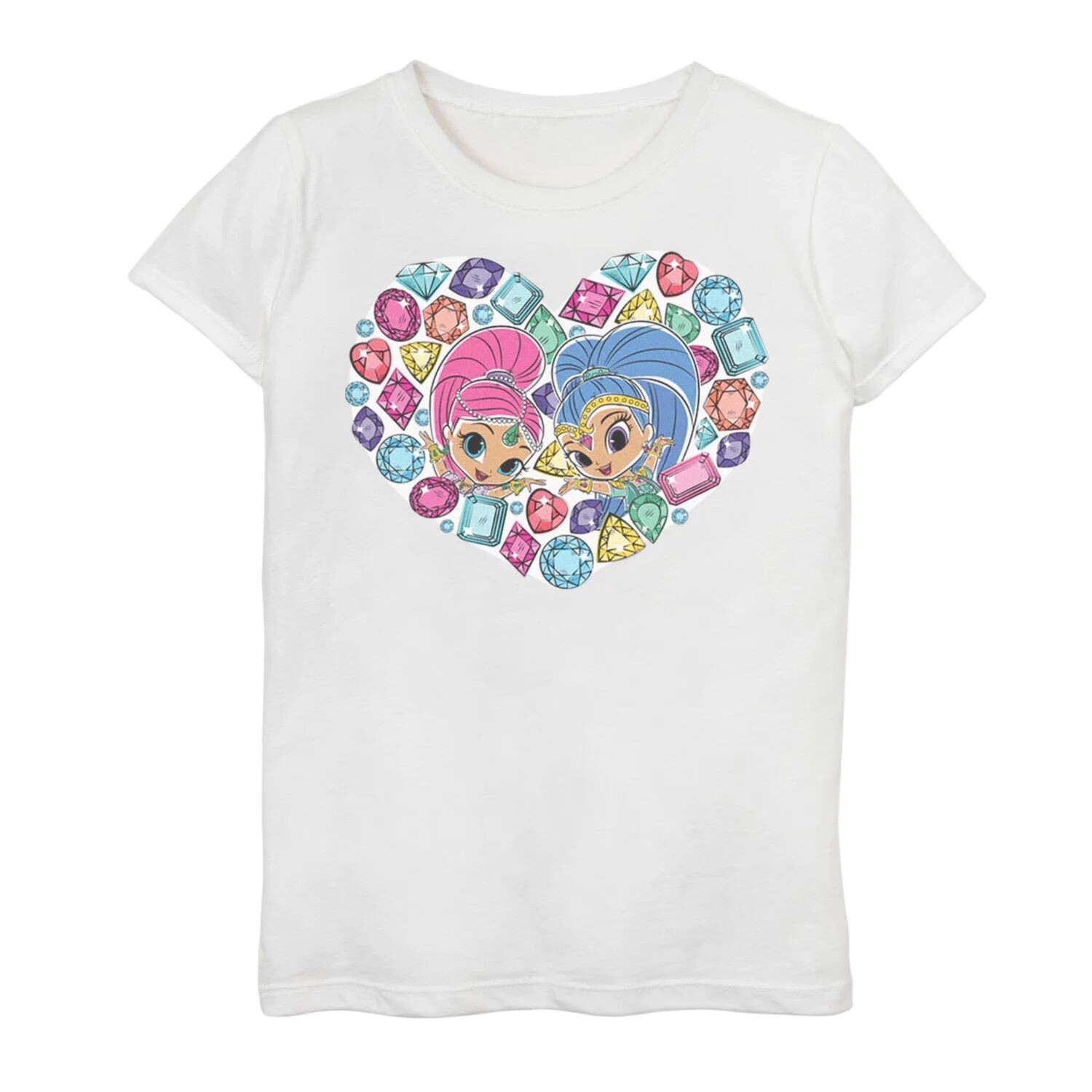 Футболка Nickelodeon Shimmer & Shine Gem Heart для девочек 7–16 лет с графическим рисунком и портретом Nickelodeon
Футболка Nickelodeon Shimmer & Shine Gem Heart для девочек 7–16 лет с графическим рисунком и портретом Nickelodeon