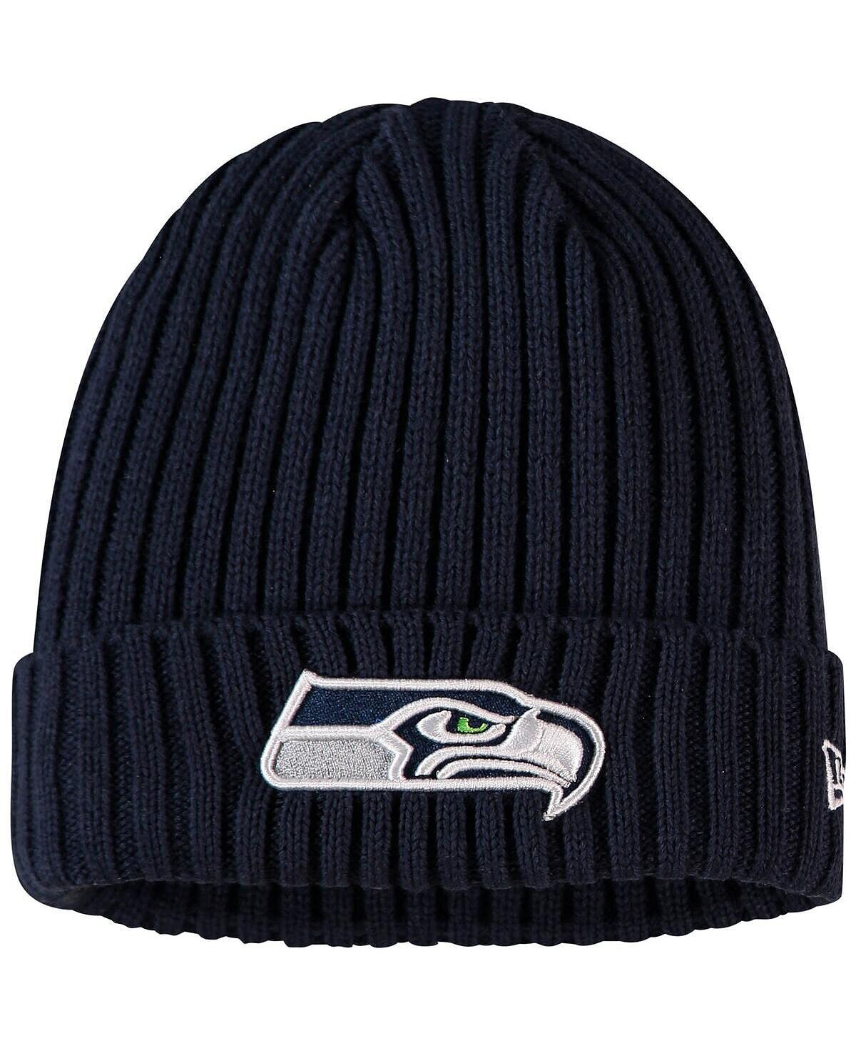 Классическая вязаная шапка с манжетами темно-синего цвета с логотипом Seattle Seahawks для малышей и девочек-подростков New Era
Классическая вязаная шапка с манжетами темно-синего цвета с логотипом Seattle Seahawks для малышей и девочек-подростков New Era