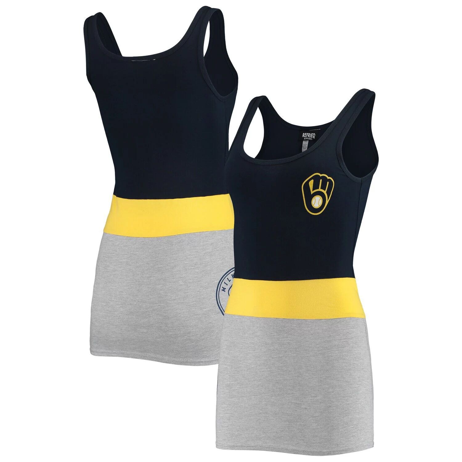 Женская футболка из экологически чистого материала Tri-Blend Milwaukee Brewers темно-синего цвета с пережаренной одеждой
Женская футболка из экологически чистого материала Tri-Blend Milwaukee Brewers темно-синего цвета с пережаренной одеждой