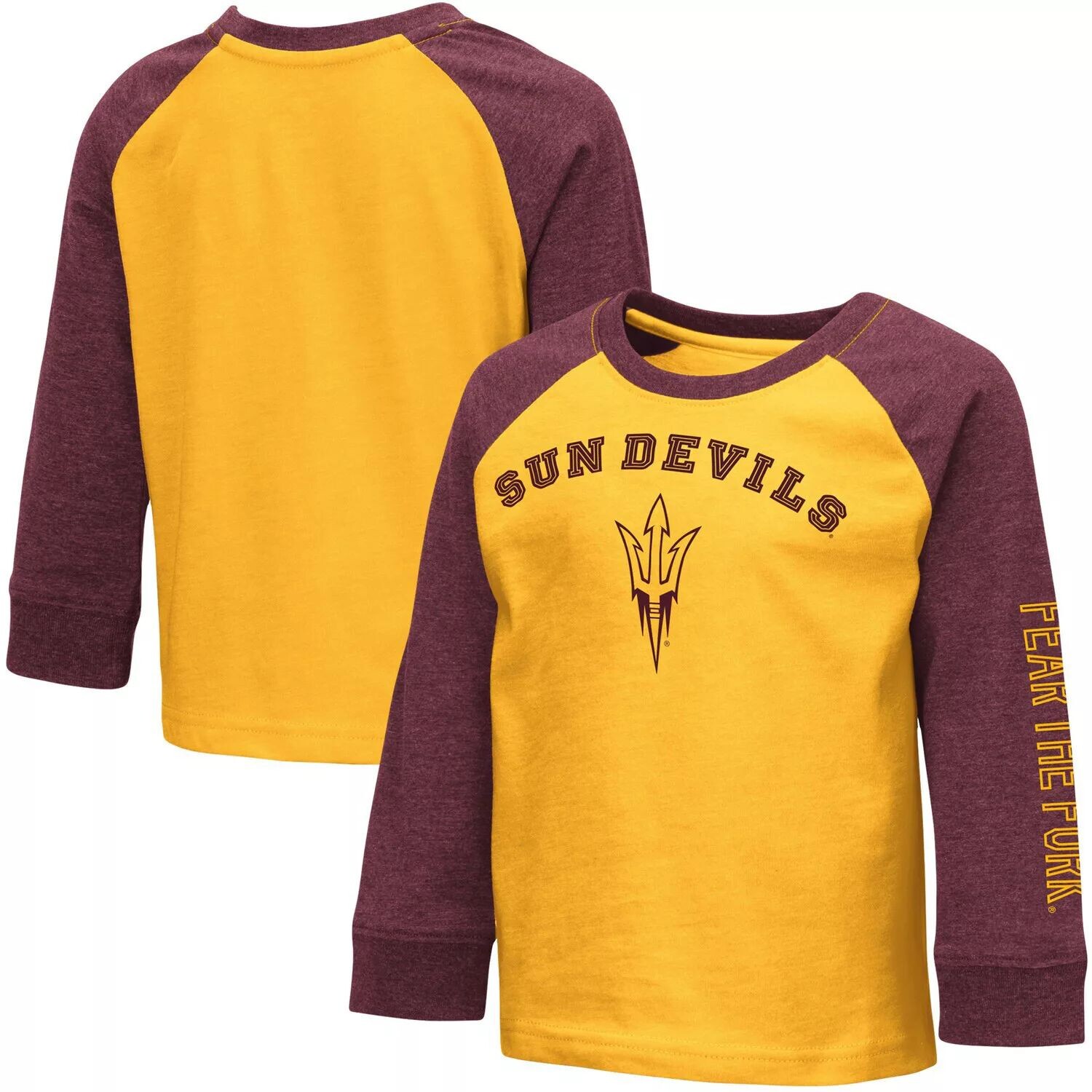 Футболка реглан с длинными рукавами для малышей Colosseum Heathered Gold Arizona State Sun Devils Colosseum
Футболка реглан с длинными рукавами для малышей Colosseum Heathered Gold Arizona State Sun Devils Colosseum