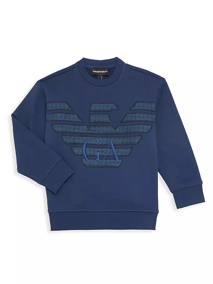 Толстовка с круглым вырезом и логотипом Little Boy's & Boy's Emporio Armani, синий
Толстовка с круглым вырезом и логотипом Little Boy's & Boy's Emporio Armani, синий