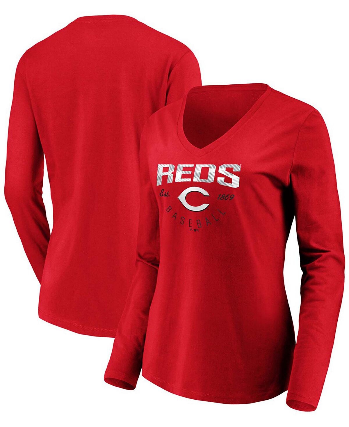 Красная женская футболка Cincinnati Reds Core Live For It с v-образным вырезом и длинными рукавами Fanatics, красный
Красная женская футболка Cincinnati Reds Core Live For It с v-образным вырезом и длинными рукавами Fanatics, красный