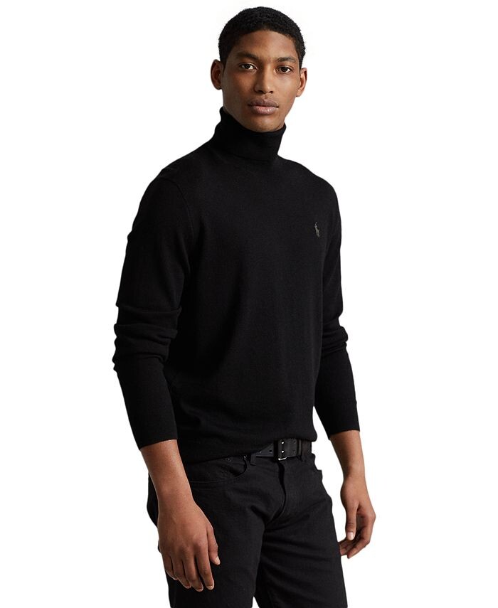 Мужской моющийся шерстяной свитер с высоким воротником Polo Ralph Lauren, черный
Мужской моющийся шерстяной свитер с высоким воротником Polo Ralph Lauren, черный