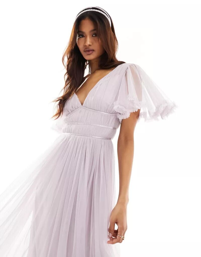 Макси-платье невесты Beauut Bridesmaid из сиреневого тюля с развевающимися рукавами
Макси-платье невесты Beauut Bridesmaid из сиреневого тюля с развевающимися рукавами