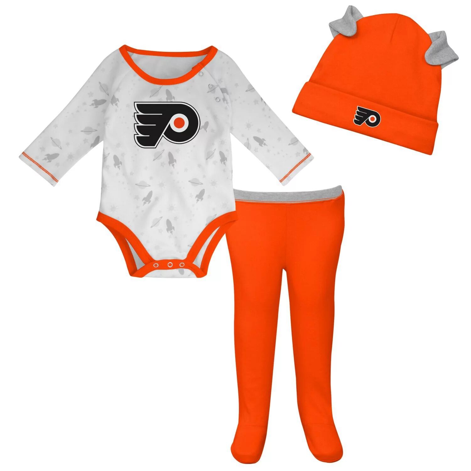 Белый/оранжевый комплект для новорожденных и младенцев Philadelphia Flyers Dream Team Hat, брюки и боди Outerstuff
Белый/оранжевый комплект для новорожденных и младенцев Philadelphia Flyers Dream Team Hat, брюки и боди Outerstuff